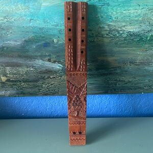 Vintage Handcrafted Double Wooden Flute